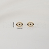 Elegant Stainless Steel Enamel Evil Eye Stud Earrings AG3278-4-2