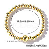 Luxury Brass Round Beads Stretch Bracelets for Men Women KL5990-1-3