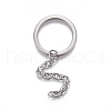 Tarnish Resistant 304 Stainless Steel Split Key Ring Clasps STAS-L226-009B-2