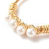 Round Shell Pearl Beads Finger Rings X1-RJEW-TA00001-2