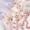   100Pcs 10 Colors Gradient Color ABS Plastic Imitation Pearl Pendants FIND-PH0023-54-5
