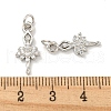 Rack Plating Brass Micro Pave Clear Cubic Zirconia Pendants KK-B093-21P-3