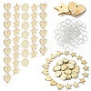 50Pcs Undyed Unfinished Wood Connector Charms WOOD-FS0001-11-2