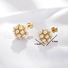 Vintage French Style Brass Round Stud Earrings TG1714-4