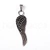 304 Stainless Steel Rhinestone Big Pendants STAS-L184-008-1