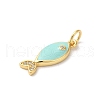 Rack Plating Brass Clear Cubic Zirconia Pendants KK-Z056-33G-02-2