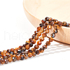  2 Strands Natural Tiger Eye Beads Strands G-NB0004-99-2