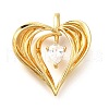 Brass Micro Pave Cubic Zirconia Pendants KK-B128-03G-1