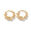 Twist Ring Brass Hoop Earrings for Women EJEW-B056-17G-1