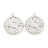 Non-Tarnish 304 Stainless Steel Pendant Cabochon Settings STAS-P333-02P-1