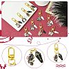 Gothic Alloy Enamel Coffin Pendant Decoration HJEW-CJ00034-3