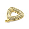 Rack Plating Brass Micro Pave Cubic Zirconia Pendants KK-D359-35G-2