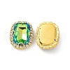 Rectangle Octagon Sew on Rhinestone DIY-E062-02G-02-2