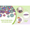 32Pcs 8 Styles Spray Painted 430 Stainless Steel Filigree Pendants STAS-TA0001-96-20