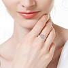 925 Sterling Silver Micro Pave Clear Cubic Zirconia Finger Rings for Women FS-WG35926-02-2