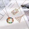 Olycraft Alloy Open Back Bezel Pendants PALLOY-OC0001-64-7