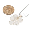 Leaf Copper Wire Wrapped Natural White Jade Beaded Pendant Necklaces NJEW-JN05218-01-3