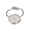 304 Stainless Steel Cuff Ring Components STAS-D372-03P-04-2