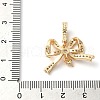 Brass with Cubic Zirconia Bead Cap Bails KK-G503-25G-3