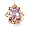 Brass Micro Pave Cubic Zirconia Beads KK-D378-17G-1