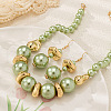 Acrylic Pearl Round Beaded Necklaces & Dangle Earrings Sets FS-WG675D0-01-4