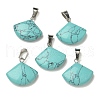 Synthetic Turquoise Pendants G-Z067-05P-10-2