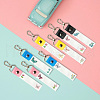 PU Leather & Cotton Name Marker Keychain AJEW-WH0514-025-4