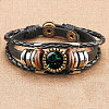 12 Constellations PU Leather Multi-strand Bracelets for Men Women WG878A3-10-1