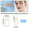 CREATCABIN 200Pcs Brass Hoop Earring Findings KK-CN0002-15-2