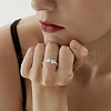 Adjustable Brass Rhinestone Cuff Rings for Women FS-WGEAD33-23-2