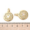 Brass Micro Pave Cubic Zirconia Pendants KK-U070-01E-G-3