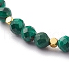 Natural Malachite Beaded Bracelets BJEW-JB06469-5