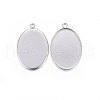 Tarnish Resistant 304 Stainless Steel Pendant Cabochon Settings STAS-P210-02P-1