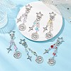 Glass Bead & Alloy Pendant Decorations HJEW-JM03016-1