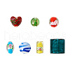 Craftdady Handmade Silver Foil Lampwork Glass Beads FOIL-CD0001-01-2