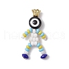 Baking Paint Glass Seed Beaded Human Pendants PALLOY-MZ00653-03-1