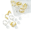 12Pcs 2 Colors Brass Clip-on Earring Converters Findings KK-FS0001-30-3