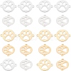 Unicraftale 20Pcs 2 Style 201 Stainless Steel Links Connectors STAS-UN0027-20-1