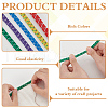 BENECREAT 5Pc 5 Colors Dots Pattern Rubber with Polyester Elastic Cord OCOR-BC0009-79-4