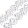 Transparent Electroplate Glass Beads Strands EGLA-N012-17-1