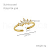 304 Stainless Steel Micro Pave Clear Cubic Zirconia Cuff Rings for Women FS-WGE9F4E-01-2