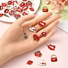 35Pcs 7 Styles Alloy Enamel Pendants FIND-YW0004-95-4