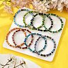 Natural Dyed Imperial Jasper Beads Stretch Bracelets for Men Women BJEW-L171-03A-3
