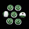 Saint Patrick's Day Theme Printed Wooden Beads WOOD-D006-07-3