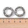 Tibetan Style 316 Surgical Stainless Steel Spring Gate Rings STAS-P362-10A-AS-3