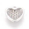 Brass Micro Pave Cubic Zirconia Charms KK-O112-08P-2