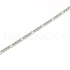 Smooth Surface 304 Stainless Steel Figaro Chain Necklace Making STAS-A028-N022P-2