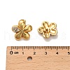 304 Stainless Steel Rhinestone Stud Earrings EJEW-P316-11G-2
