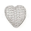 Brass Micro Pave Cubic Zirconia Slide Charms ZIRC-I068-10P-A-1