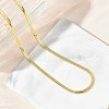 Brass Flat Snake Chain Necklaces NJEW-A042-02G-02-2